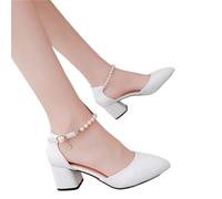 RRYPBOVG Chaussures Femme Mariage Chaussures à Talons carrés et Boucle for Femmes, élégantes, idéales for Le Bureau ou Les Loisirs(Color 01,40)