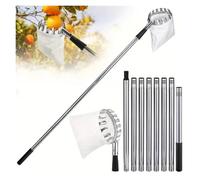 RRYPBOVG Cueille Fruit Telescopique Cueilleur de Fruits télescopique en Acier Inoxydable 1,6/2,4/3,2/4 m(3.2M Fruit Picker)