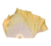 RRYPBOVG Éventail De Danse Orientale Paire de voiles d'éventail de Danse, 2 pièces, Cercle, Accessoires de Spectacle d'entraînement de Danseuse en Soie véritable(Color 21,Right Left-1 People)