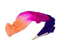 RRYPBOVG Éventail De Danse Orientale Voile de Soie de Danse du Ventre, véritable Long éventail, Accessoires de Performance de Danseuse, Banderole de Drapeau de louange d'église(Color24,150cm)