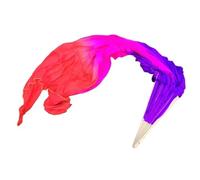 RRYPBOVG Éventail De Danse Orientale Voile de Soie de Danse du Ventre, véritable Long éventail, Accessoires de Performance de Danseuse, Banderole de Drapeau de louange d'église(Color22,150cm)