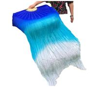 RRYPBOVG Éventail De Danse Orientale Voile de Soie de Danse du Ventre, véritable Long éventail, Accessoires de Performance de Danseuse, Banderole de Drapeau de louange d'église(Color 4,210cm)