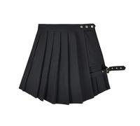 RRYPBOVG Jupe Gothique Jupe Gothique Taille Haute plissée Noire for Femme, Style Punk, avec Short, for l'été(Red,M)