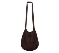 RRYPBOVG Sac en Tricot Creux Sacs à bandoulière tricotés for femmes, sac à main de grande capacité en tissage for le shopping(Coffee)