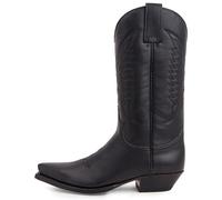 RRYPBOVG Santiag Homme Bottes de cowboy for hommes, chaussures d'hiver en cuir, bottes hautes brodées, chaussures de couple légères et confortables, grande taille 35-48(Black,38)