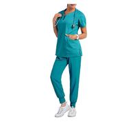 RRYPBOVG Uniforme D'infirmière Blouses chirurgicales de Dentiste, Combinaison Fendue Lavable à la Main, Extensibles, séchage Rapide, Uniformes d'infirmières d'hôpital(Color2,M)