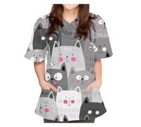 RRYPBOVG Uniforme D'infirmière Uniformes de Bloc opératoire, Blouses de Travail hospitalières, Hauts, Fournitures, Combinaisons de Chirurgie Dentaire et infirmière, vêtements de Travail(Color7,M)