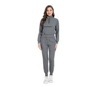 RRYPBOVG Uniforme D'infirmière Uniformes d'infirmière, Hauts à Manches Courtes et Longues avec Poches, Pantalons, vêtements de Travail for Salon de beauté et Spa(Grey,M)