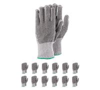 RS ECO GRIPPER/Gants de montage Gant à pois sur insert en coton tricoté/Taille 09, 12 paires/Gris/Gants de travail/pour travaux de montage et de stockage