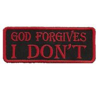 RS god forgives i, dont bandana de motard rocker motoradjacke cut patch patch