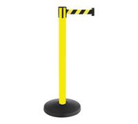 RS-GUIDESYSTEMS RS-GUIDESYSTEMS Poteau de signalisation métal, jaune, longueur de sangle : 4 m, sangle : noir-jaune, diagonale Quantité:1