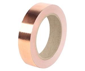 RS PRO Bande métallique conductrice en cuivre, épaisseur 0,035 mm, 19 mm x 33 m, -20 °C à +155 °C, adhérence 4,5 N/cm