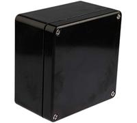 RS PRO Boîte d'installation en polyester renforcé de fibre de verre, noire, IP66, l x P x H : 160 mm x 160 mm x 90 mm