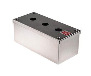 RS PRO Boîtier de bouton poussoir 3 x Ø 22 mm, 100 x 85 x 220 mm, acier inoxydable, IP66, IP69K