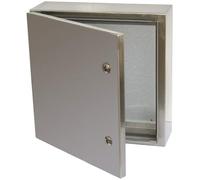 RS PRO Boîtier mural en acier inoxydable IP66, H x l x P 500 x 400 x 250 mm