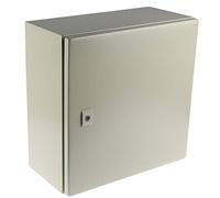 RS PRO Boîtier mural en acier RAL 7032 IP66, 400 x 400 x 200 mm