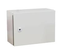 RS PRO Boîtier mural en acier RAL 7032 IP66, H x l x P 300 mm x 400 mm x 200 mm
