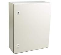 RS PRO Boîtier mural en acier RAL 7032 IP66, H x l x P 600 x 500 x 200 mm