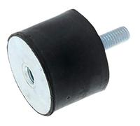 RS PRO EPDM Lot de 8 amortisseurs de vibrations filetage extérieur/intérieur M5 Ø 10 mm x 15 mm 80 Shore A/jusqu'à 8,43 kg