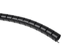 RS PRO Gaine de protection en spirale en nylon noir pour câbles de 20 mm à 23 mm de diamètre, longueur 5 m, paquet de 5 m