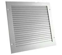 RS PRO Grille parallèle en aluminium argenté 32 mm 344 x 344 x 17 mm