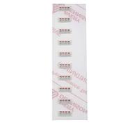 RS PRO Lot de 10 bandes de mesure de température 116 °C / 132 °C - 4 plages de mesure circulaires - Longueur : 11 mm - Largeur : 4 mm
