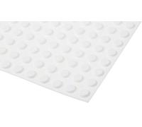 RS PRO Lot de 100 pieds adhésifs cylindriques 3,5 mm Blanc Ø 12,7 mm PUR, 65,6 °C maximum