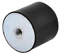 RS PRO Lot de 2 amortisseurs de vibrations M6, Ø 20 mm x 20 mm, 45 Shore A/jusqu'à 18,8 kg