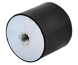 RS PRO Lot de 2 amortisseurs de vibrations M6, Ø 20 mm x 20 mm, 45 Shore A/jusqu'à 18,8 kg
