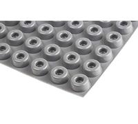 RS PRO Lot de 36 pieds autocollants ronds 10,2 mm Gris Ø 22,3 mm PUR 65,6 °C max