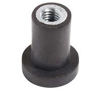 RS PRO Lot de 4 amortisseurs de vibrations en caoutchouc M6, Ø 12,7 mm x 18 mm, 60 Shore A/jusqu'à 14 kg