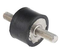 RS PRO Lot de 4 amortisseurs de vibrations, filetage extérieur/extérieur M8, Ø 30 mm x 20 mm, 55 Shore A/jusqu'à 47,2 kg