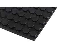 RS PRO Lot de 42 pieds adhésifs cylindriques Noir Ø 19,8 mm 65,6 °C