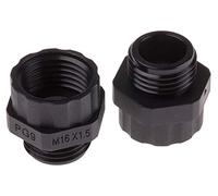 RS PRO Lot de 5 adaptateurs de presse-étoupe M16 PG9 en nylon 66 gris PG9 → M16