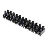 RS PRO, Lot de 5 bornes de lustre en polypropylène Noir 12 broches 10 mm 4 mm²/24 A