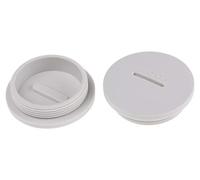 RS PRO Lot de 50 vis obturateurs M40 x 1,5 trous, Ø 39,9 mm, avec filetage, nylon 66, diamètre 45,8 mm, gris, lot de 50