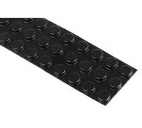 RS PRO Lot de 75 pieds adhésifs cylindriques 3,2 mm Noir Ø 9,5 mm PUR, 65,6 °C max