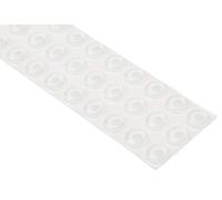 RS PRO Lot de 75 pieds adhésifs cylindriques 3,2 mm Transparent Ø 9,5 mm PUR 65,6 °C max