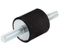 RS PRO Lot de 8 amortisseurs de vibrations, filetage extérieur/extérieur M5, Ø 10 mm x 8 mm, 60 Shore A/jusqu'à 5,4 kg