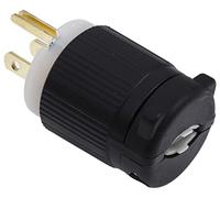 RS PRO NEMA 5-15P 125V 15A Noir USA Prise d'alimentation Câble 2P+E