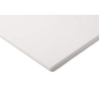 RS PRO Plaque en plastique PTFE, blanche, 6 mm x 300 mm x 600 mm / 2,18 → 2,21 g/cm³ à +260 °C, complète