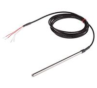 RS PRO PT100 Thermomètre à résistance en acier inoxydable Ø 6 mm x 150 mm -50 °C → + 250 °C Câble 2 m