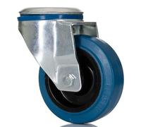 RS PRO, Roulement pivotant, roue Ø 100 mm, 180 kg, Ges H. 131 mm, roue B. 40 mm, boulon simple, matériau en caoutchouc