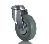 RS PRO, Roulement pivotant, roue Ø 100 mm, 80 kg, Ges H. 135 mm, roue B. 27 mm, boulon simple, matériau en caoutchouc