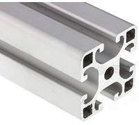 RS PRO Serie 2 Profilé d'entretoise en aluminium 40 x 40 mm, 4 rainures 8 mm, longueur 1000 mm