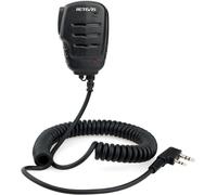 RS111 Talkie Walkie Haut-Parleur Microphone 2 Broches Compatible avec Talkie Walkie RT24 RT27 RT22 RT3S RT5 RT5R RT28 Baofeng UV-5R BF-888S Kenwood WOUXUN TYT (1 pcs)