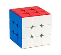 RS3M Lot de 3 x 3 cubes magiques magnétiques, sans autocollants, avec 9 niveaux de réglage de l'élasticité pour une rotation douce, système anti-pop - Jouet puzzle - Cadeau pour enfants et débutants
