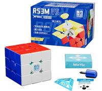 RS3M V5 Speed Cube Magique 3x3x3,Magic Cube de Vitesse sans Autocollant,Magnétique 3x3 Cube Facile à Tourner,aux entraînements de compétition et aux Cadeaux d'anniversaire(Magnetic Ver.)