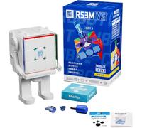 RS3M V5 Speed Cube Magique 3x3x3,Magic Cube Stickerless,Magnétique 3x3,aux entraînements de compétition et aux Cadeaux d'anniversaire(Robot-Shape Display Box MagLev Matte Ver.)