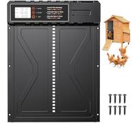 Rsaoty Porte Poulaille, Améliorer-Große Porte Poulailler Automatique, Porte Automatique pour Poulailler avec Affichage, Alimenté par Batterie, Commande de Minuterie, Fonction Anti-pincement